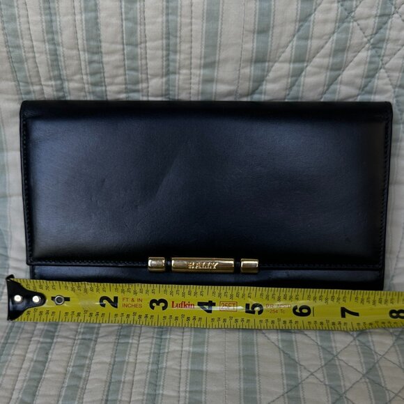 Bally Black Alligator Shoulder Bag with Wallet - Picture 14 of 16